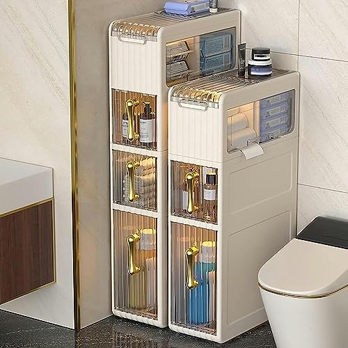 Bathroom Floor Cabinet stackable storage drawers Floor Standing Cabinet Unit Bathroom Storage A153