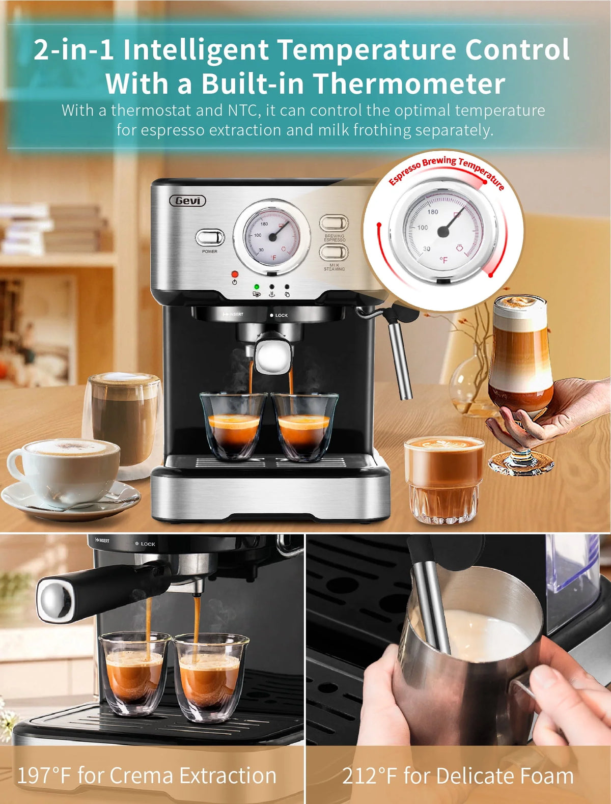 15 Bar Espresso Machine with Steamer C50428