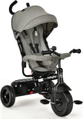 4-in-1 Toddler Tricycle with Push Handle & Canopy V67409