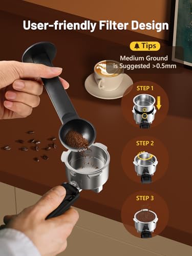 Espresso Machine with Milk Frother Steam Wand, 40oz Water Tank Z33345