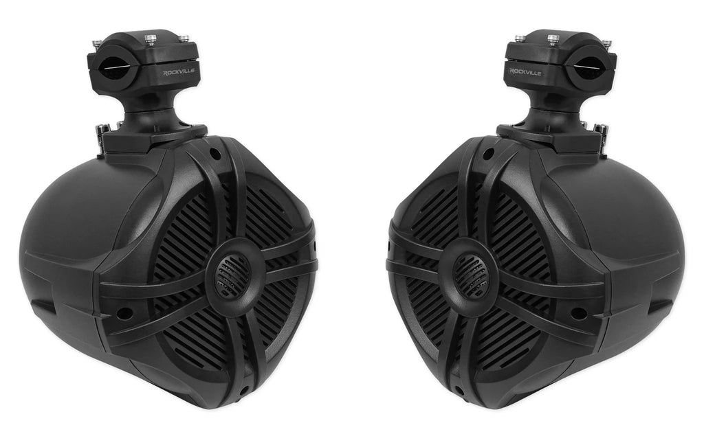Black 6.5" Marine Wakeboard Tower Speakers with Amplifier D161276