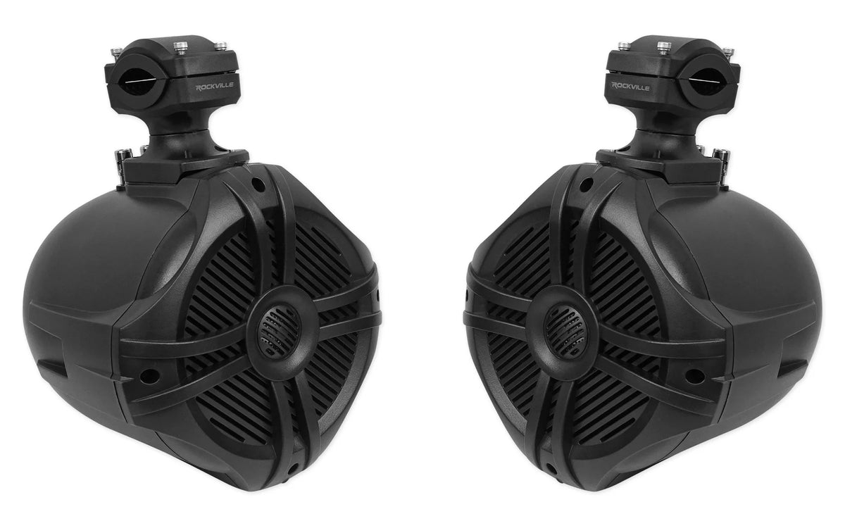 Black 6.5" Marine Wakeboard Tower Speakers with Amplifier D161276