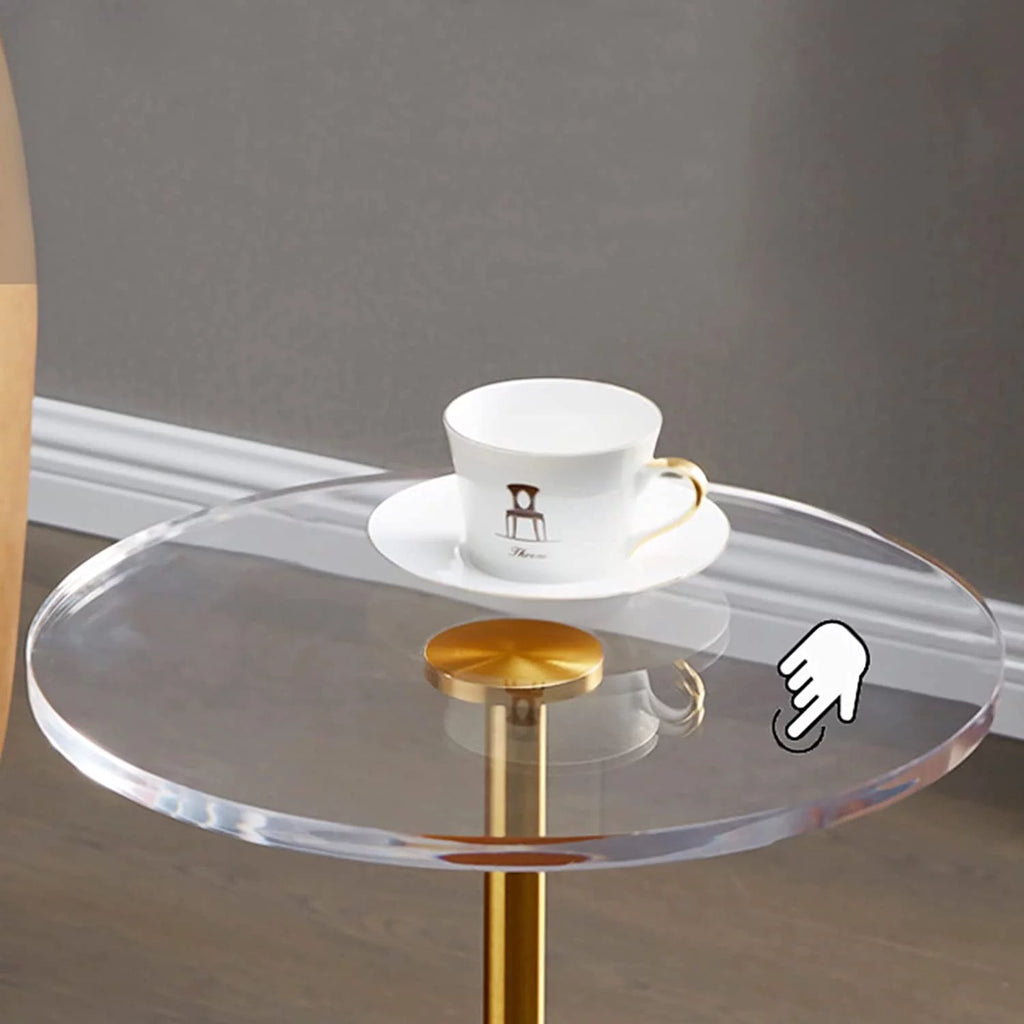 Clear Acrylic Round End Table W5117