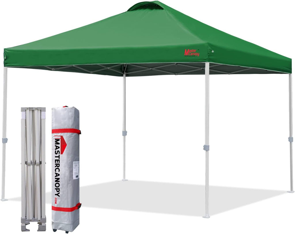 10x10 White Pop-up Canopy Tent with Roller Bag U58993