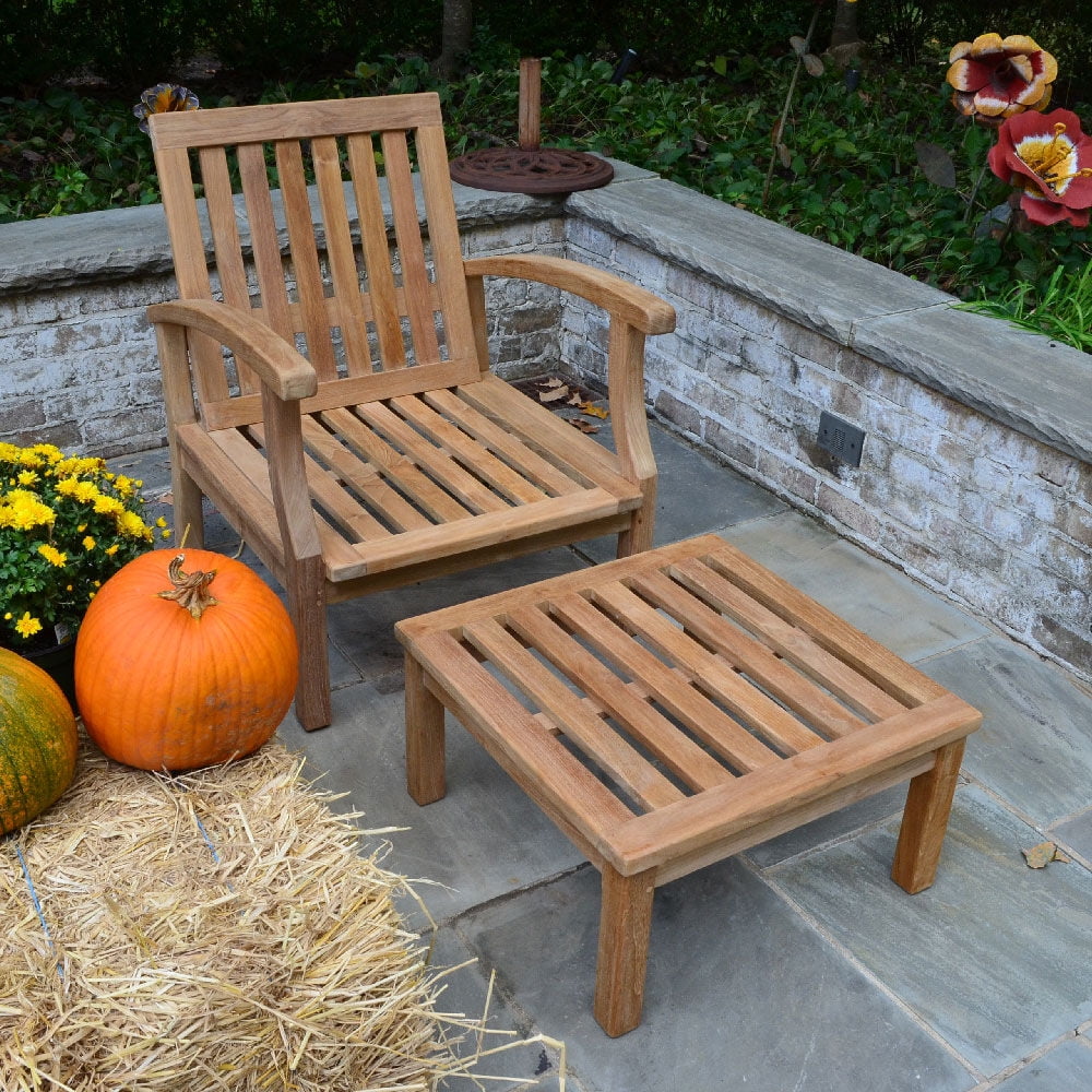 Teak Lounge Chair with Footstool N1302