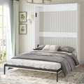 White Foldable Wall Bed with Wardrobe U961