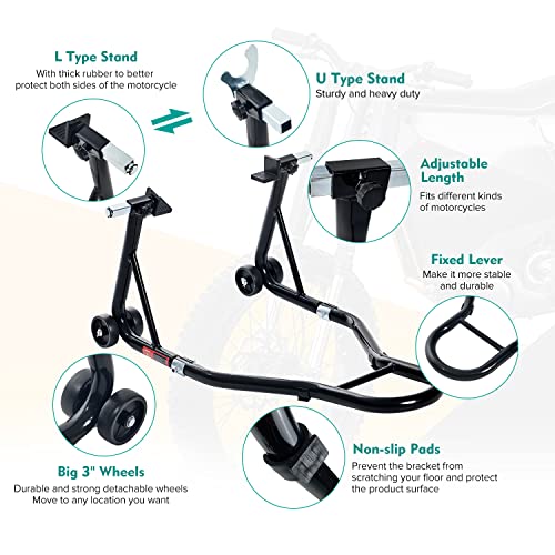 Motorcycle Rear Wheel Lift Stand Red Q1255