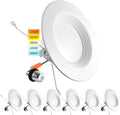 5/6 Inch LED Recessed Retrofit Downlight, 14W, Color Selectable, Dimmable, 1100 Lumens, Wet Rated, 6 Pack A635