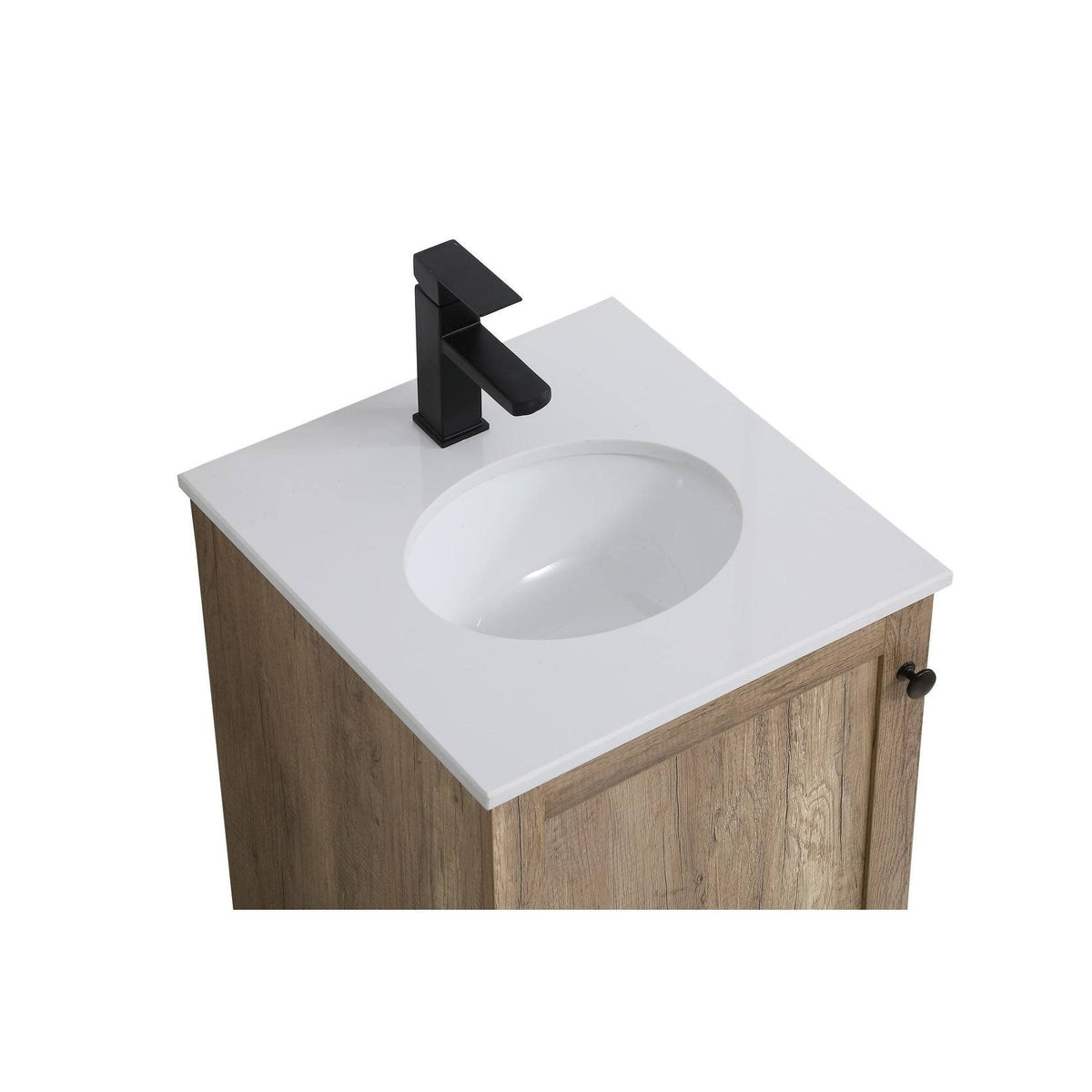 18 inch Natural Oak Vanity Cabinet Set S70875