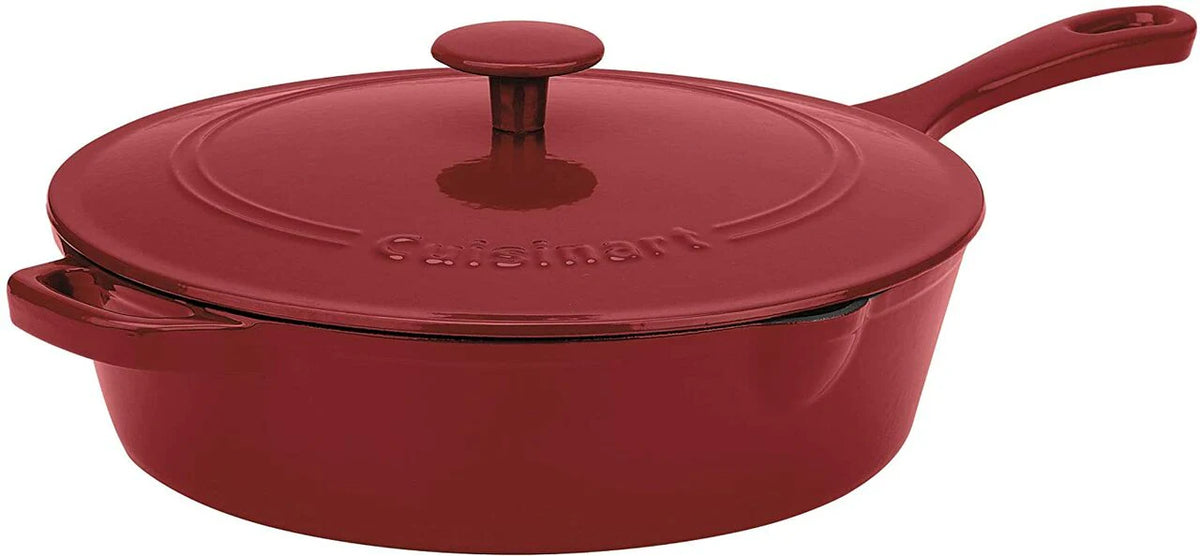 Red Enamel Cast Iron Chicken Fryer M988857