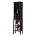 Free Standing Wine Bar Cabinet with Adjustable Shelf I181401