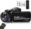 FHD 1080P Camcorder with Tripod and 2 Batteries A391