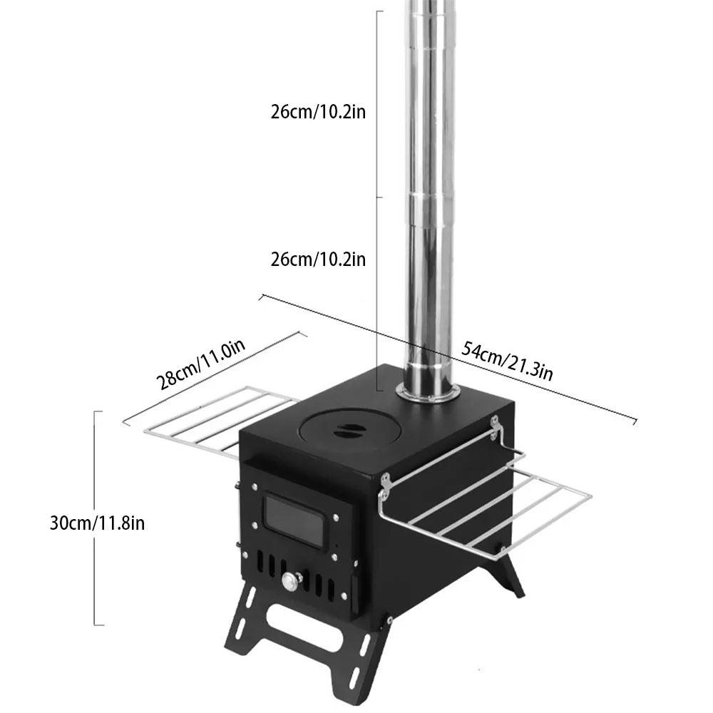 Stainless Steel Foldable Camping Wood Burning Stove X349754