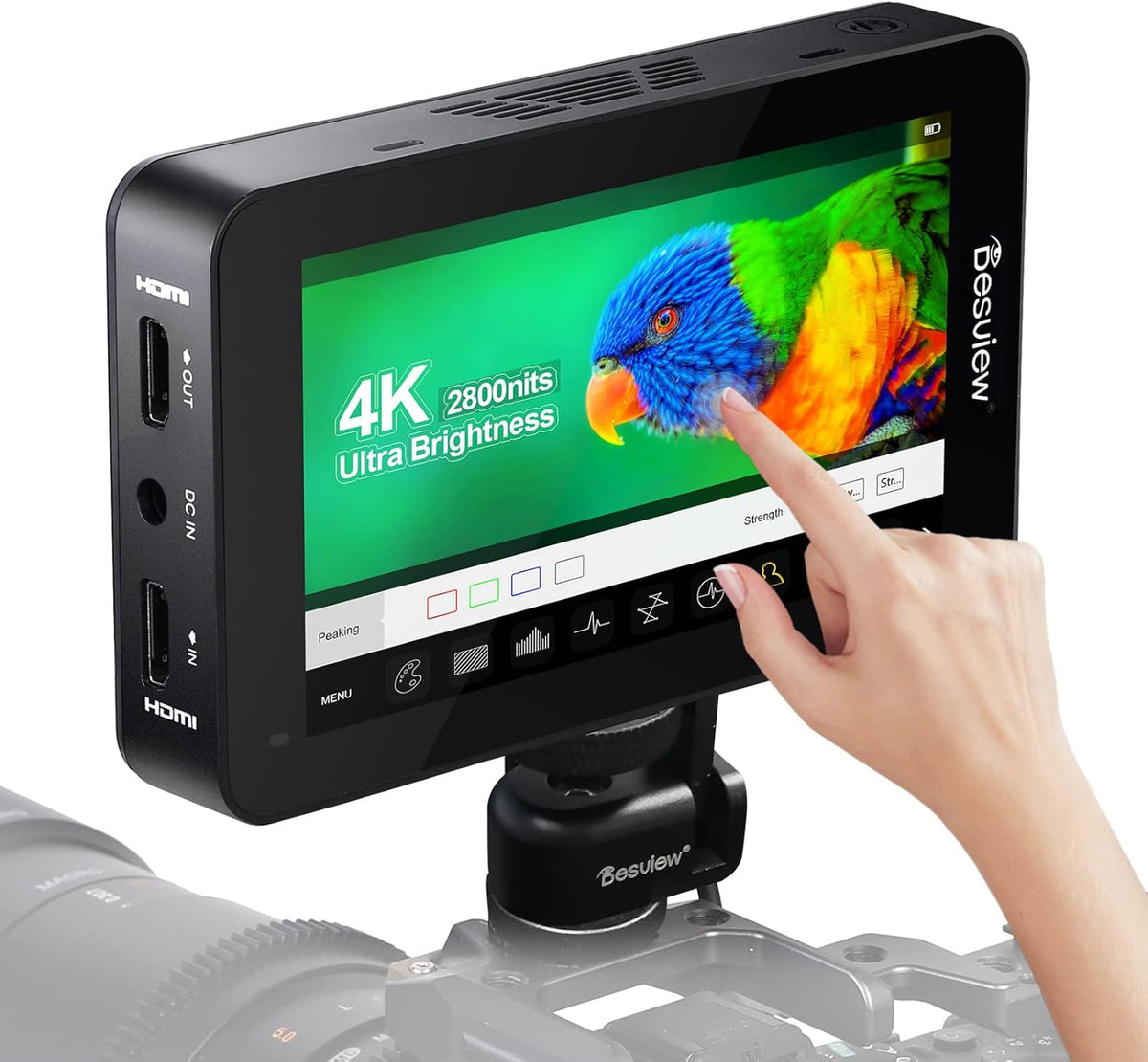 5.5 inch 2800nits Touch Screen Field Monitor with 3D LUT HDR Waveform Vectorscope False Color Zebra H7888