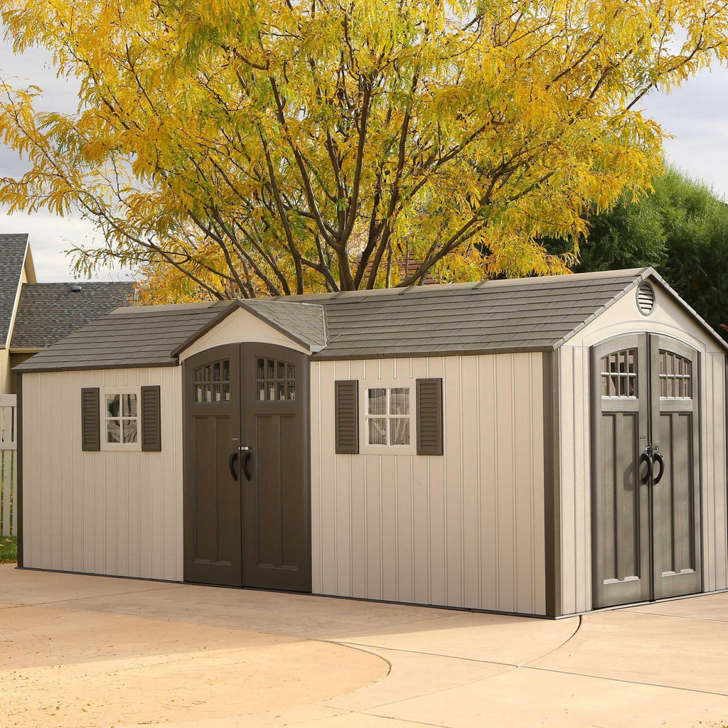 20 ft. x 8 ft. Outdoor Storage Shed Desert Sand A831