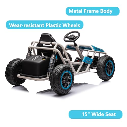 Blue Electric Go Kart with Metal Frame H21094