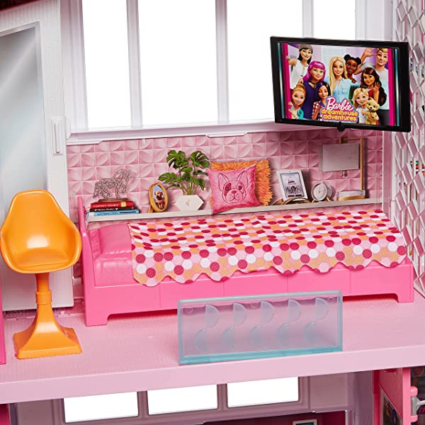 Dollhouse with Elevator, Pool, Slide and 70 Accessories A5235