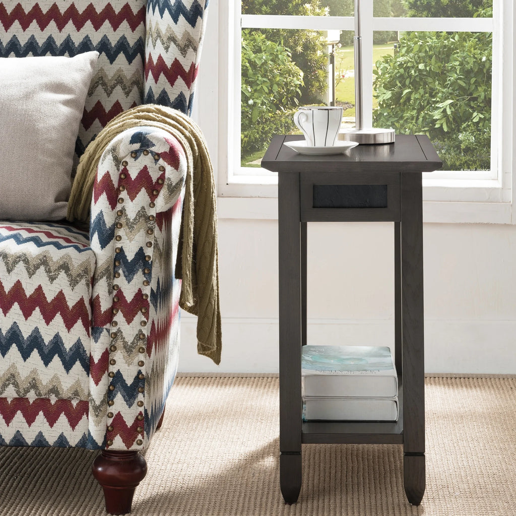 Rustic Oak Chairside Table T973436