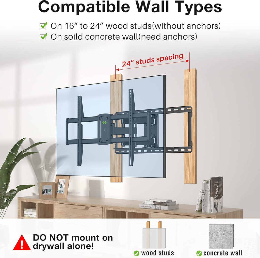Full Motion TV Wall Mount for 37"-90" TVs, VESA 600x400mm, 132lbs G34831