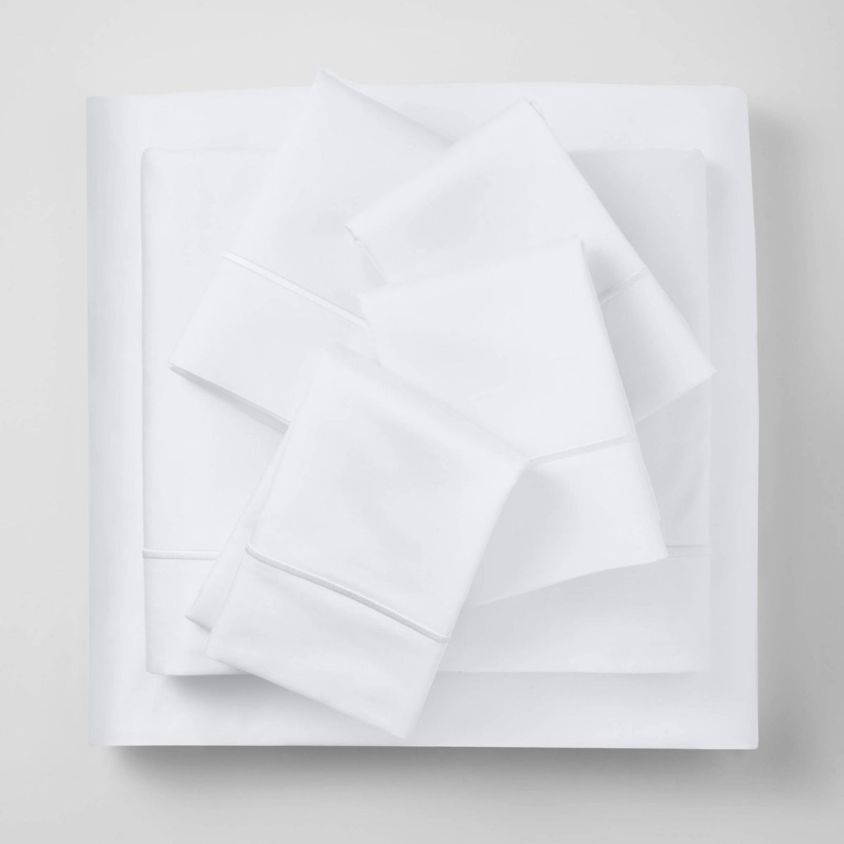 California King 6pc 1000 Thread Count Solid Sheet Set True White H11132
