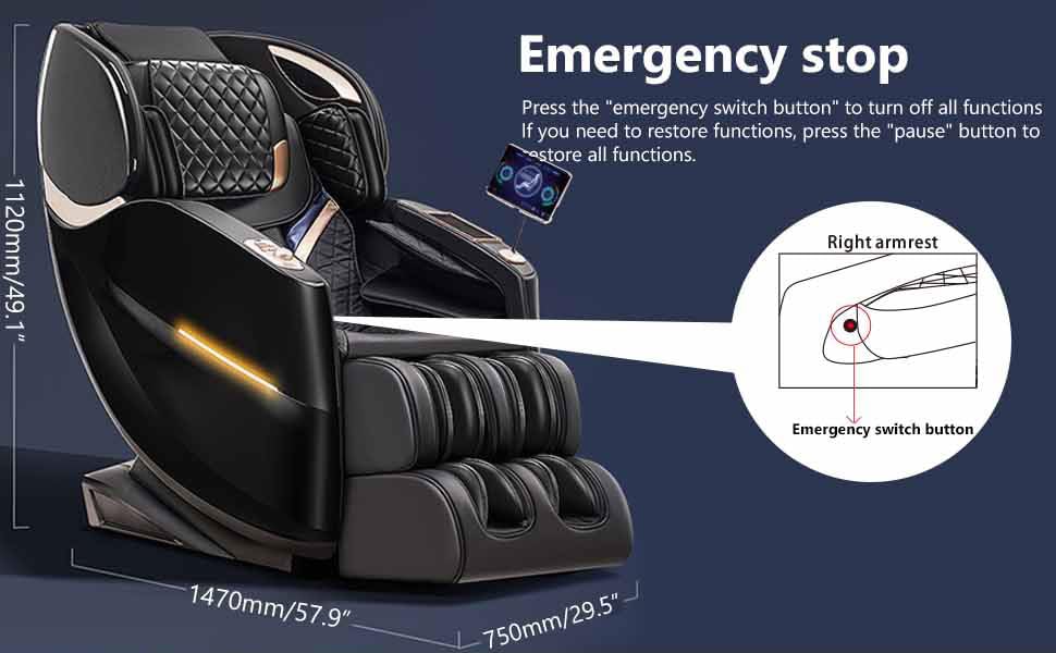 Full Body Massage Chair with Zero Gravity, 3D SL Track, Airbags, Heating, Foot Massage D3325