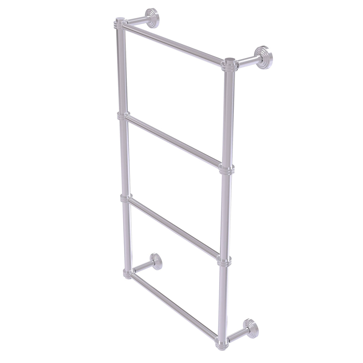 4 Tier Ladder Towel Bar with Dotted Detail - Satin Chrome - 36 inch Y167