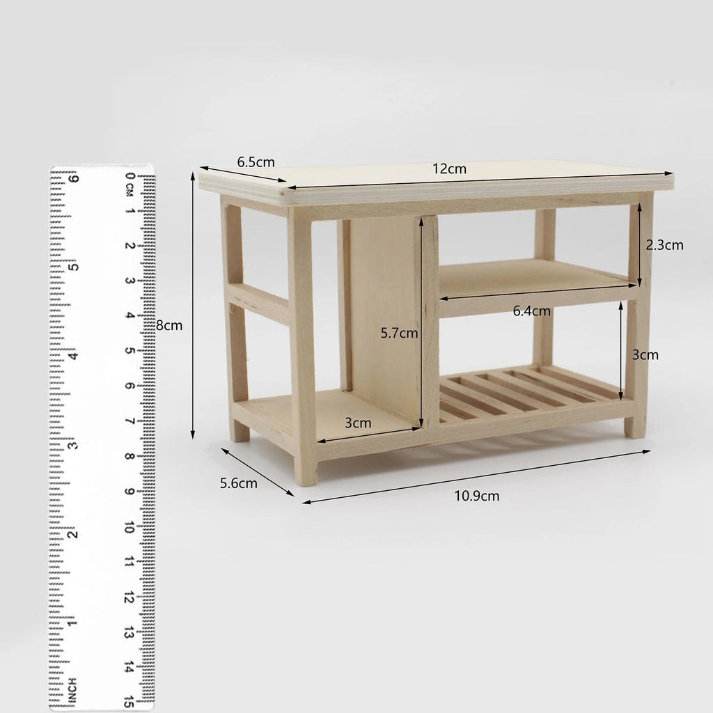 1:12 Dollhouse Wooden Furniture Table Decor H2958