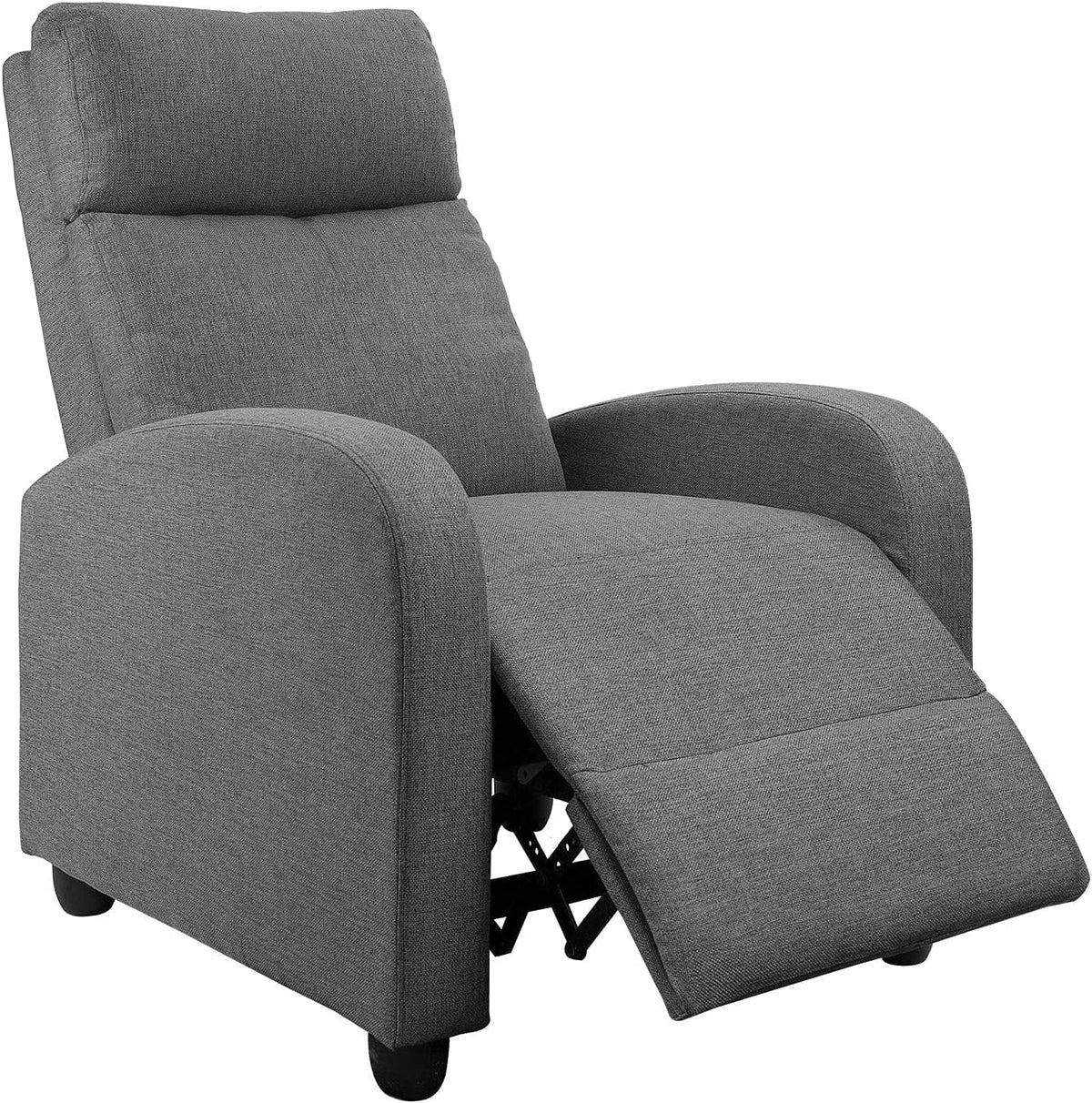 Light-Blue Fabric Recliner Chair Y89460