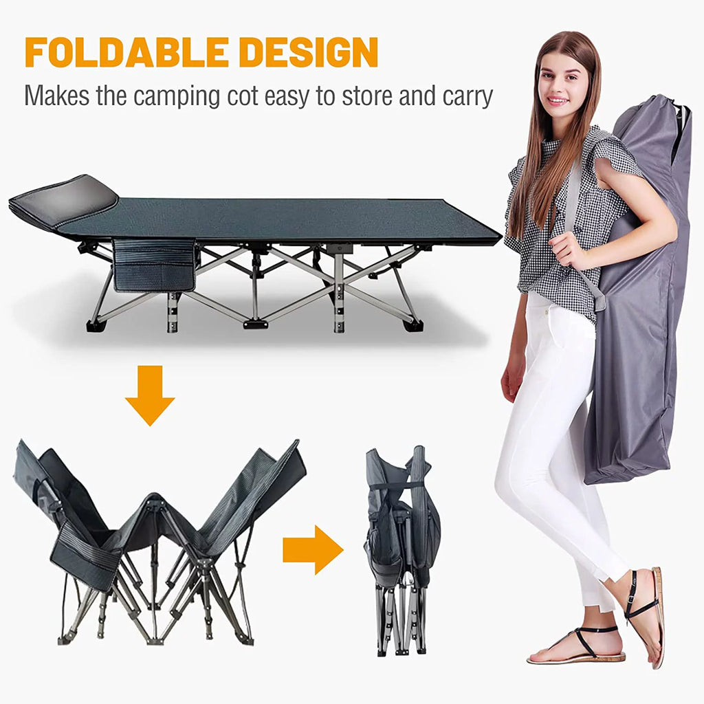 Folding Bed with Mattress and Carrying Bag U244630