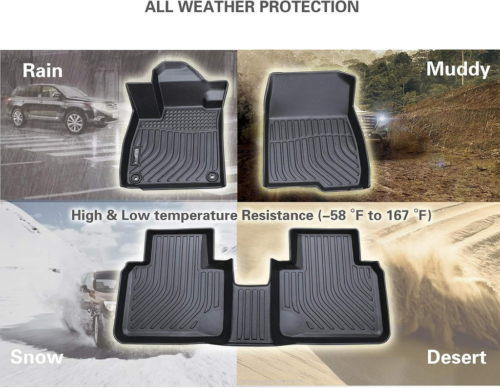 All Weather Car Mats for Ford Escape Front & Rear Row Full Set M3727