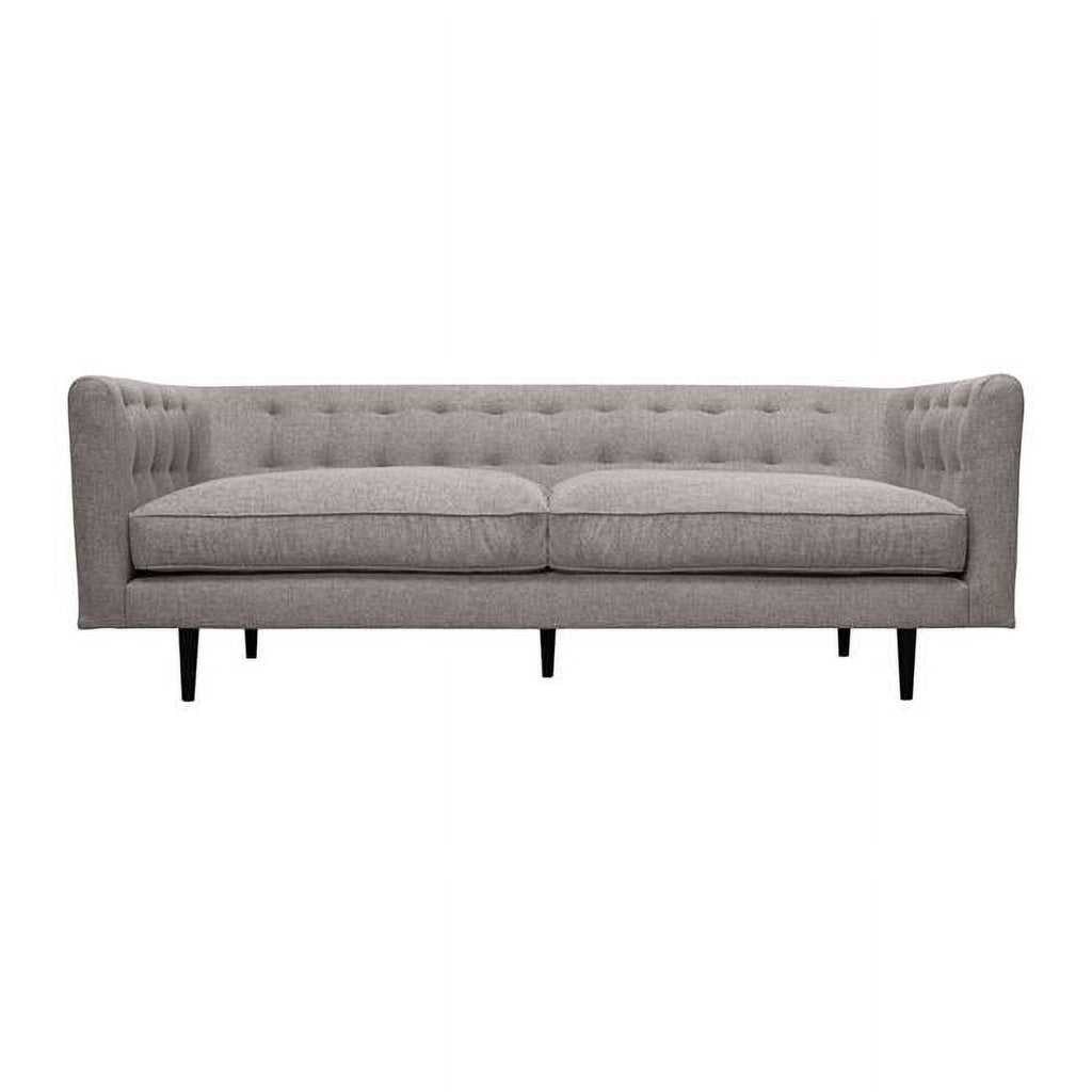 Gray Button Tufted Velvet Sofa D9526