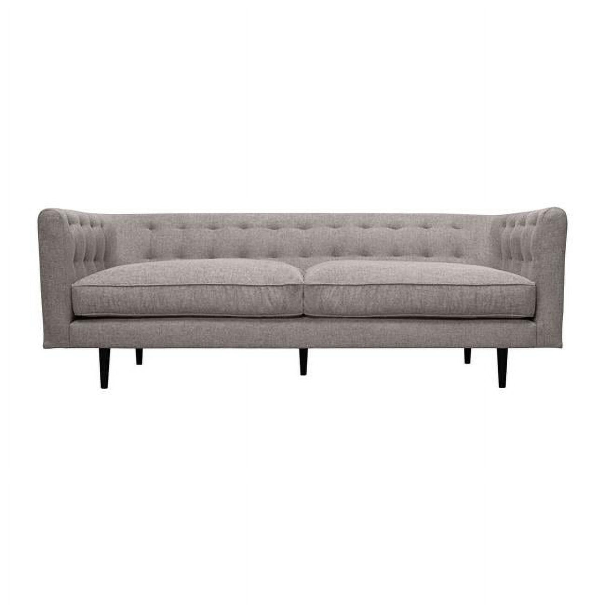 Gray Button Tufted Velvet Sofa D9526