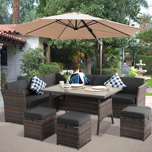 7 Piece PE Wicker Patio Dining Set P4241
