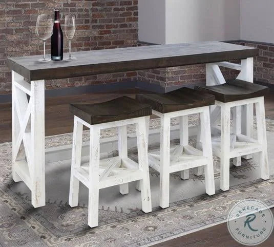 Antique White Console Bar Table N68851