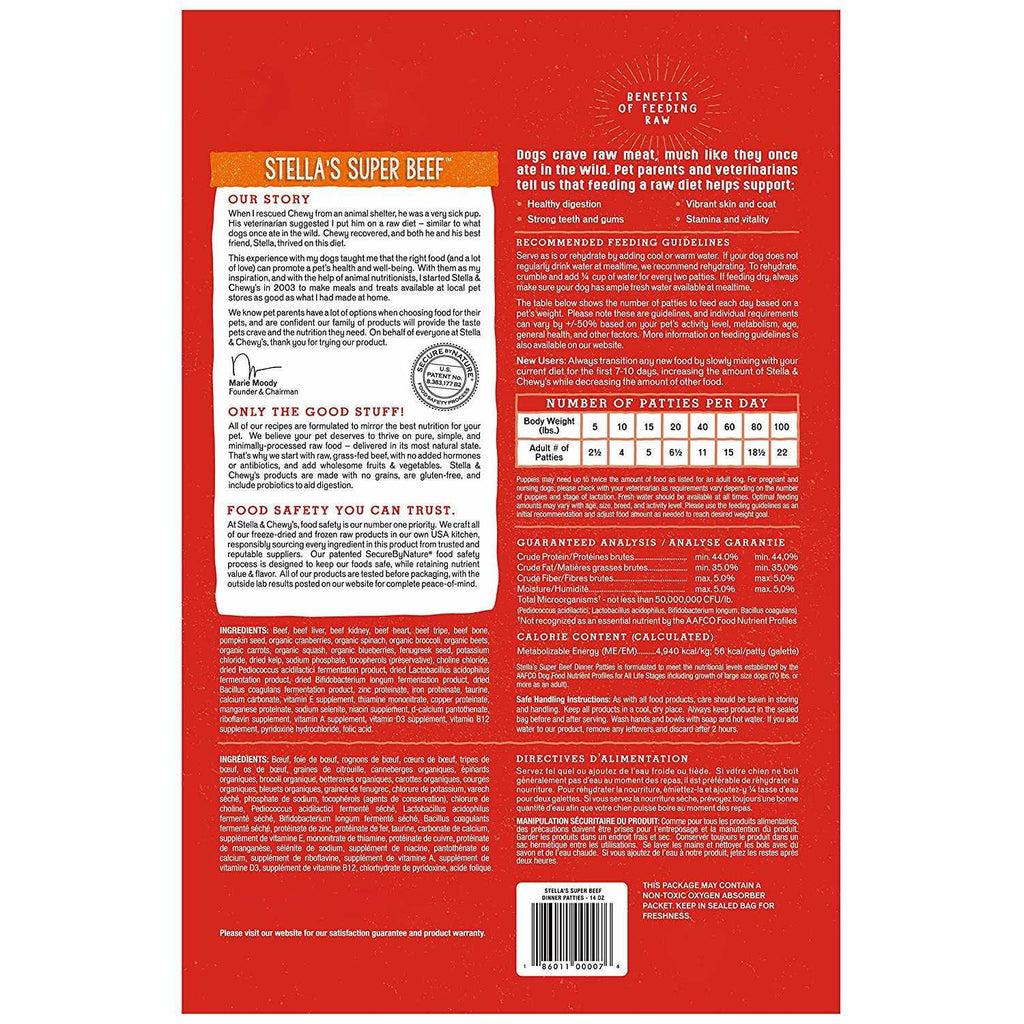 Freeze Dried Dog Food Patties Beef X49402