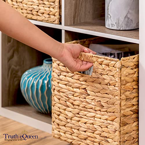 Wicker Storage Baskets 12x12x12 In, 6Pcs A168