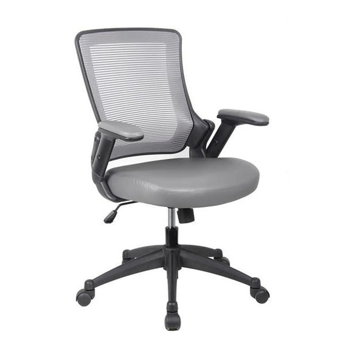 Mid-Back Mesh Task Office Chair with Height Adjustable Arms, Gray K184