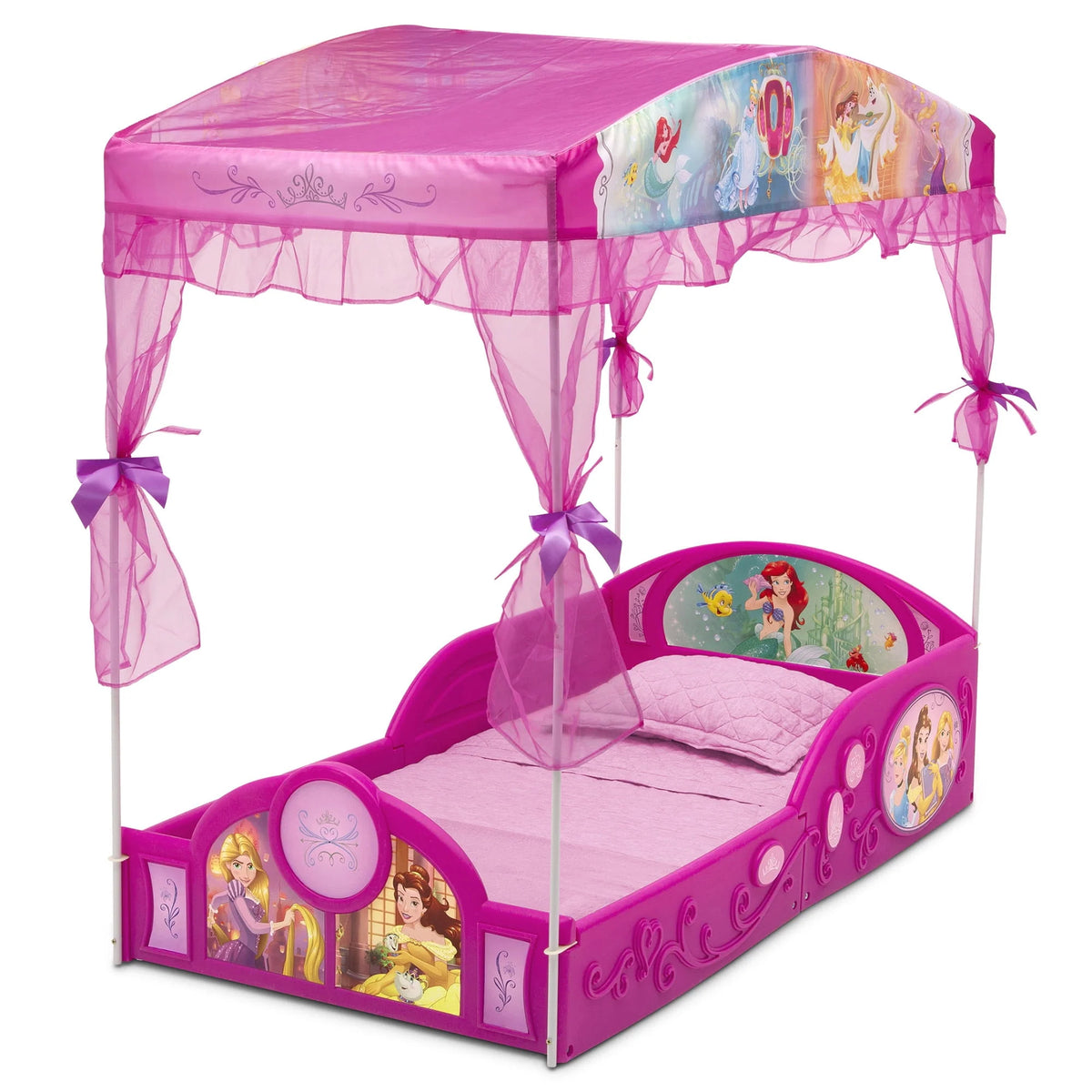 Pink Kids Plastic Storage Toddler Bed O82842