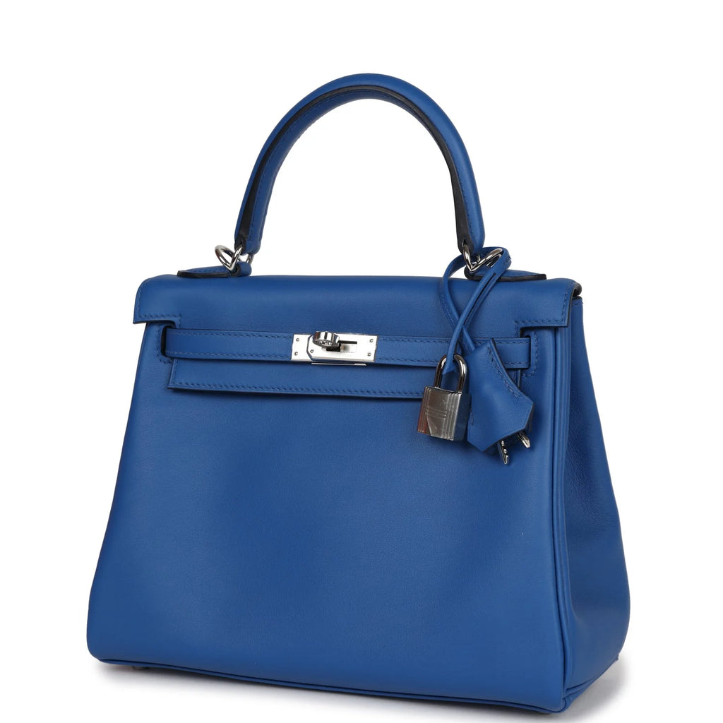 Kelly Retourne 25 Bleu France Swift Palladium Hardware O962932