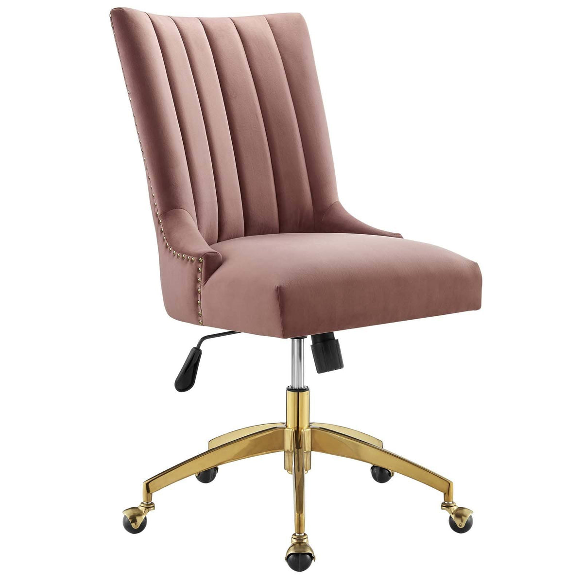 Gold Dusty Rose Performance Velvet Office Chair I854778