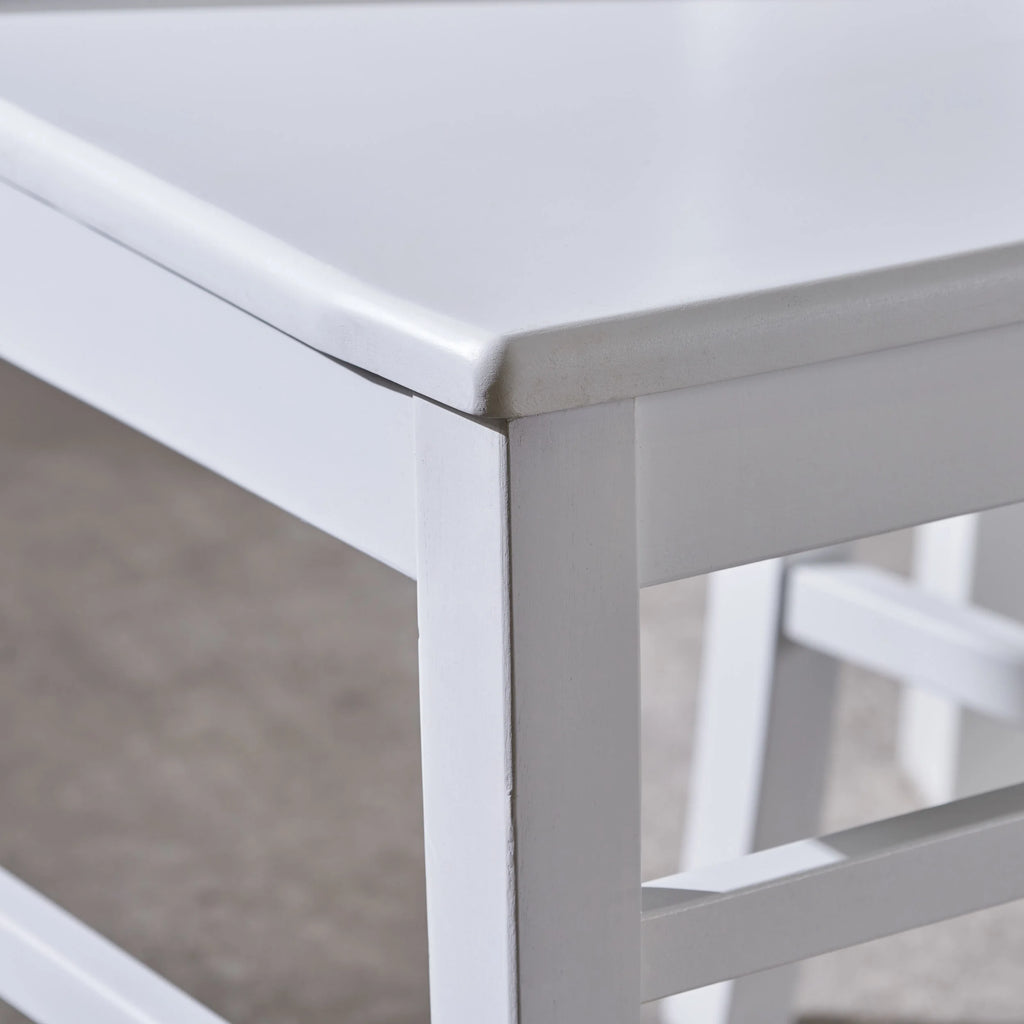 White Acacia Wood Dining Chairs Set of 2 S78864