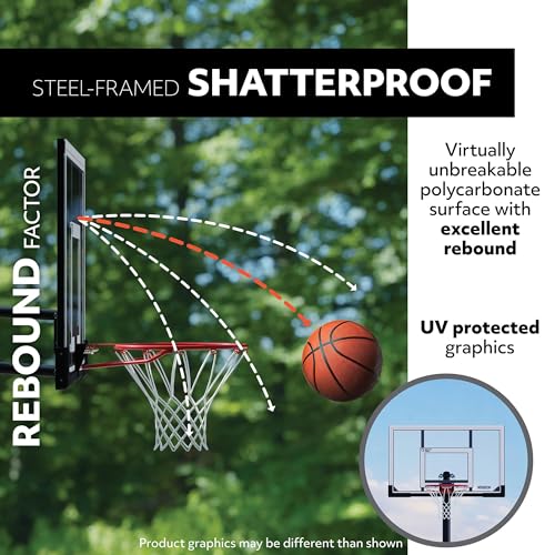 54-Inch Polycarbonate Adjustable Basketball Hoop C308087
