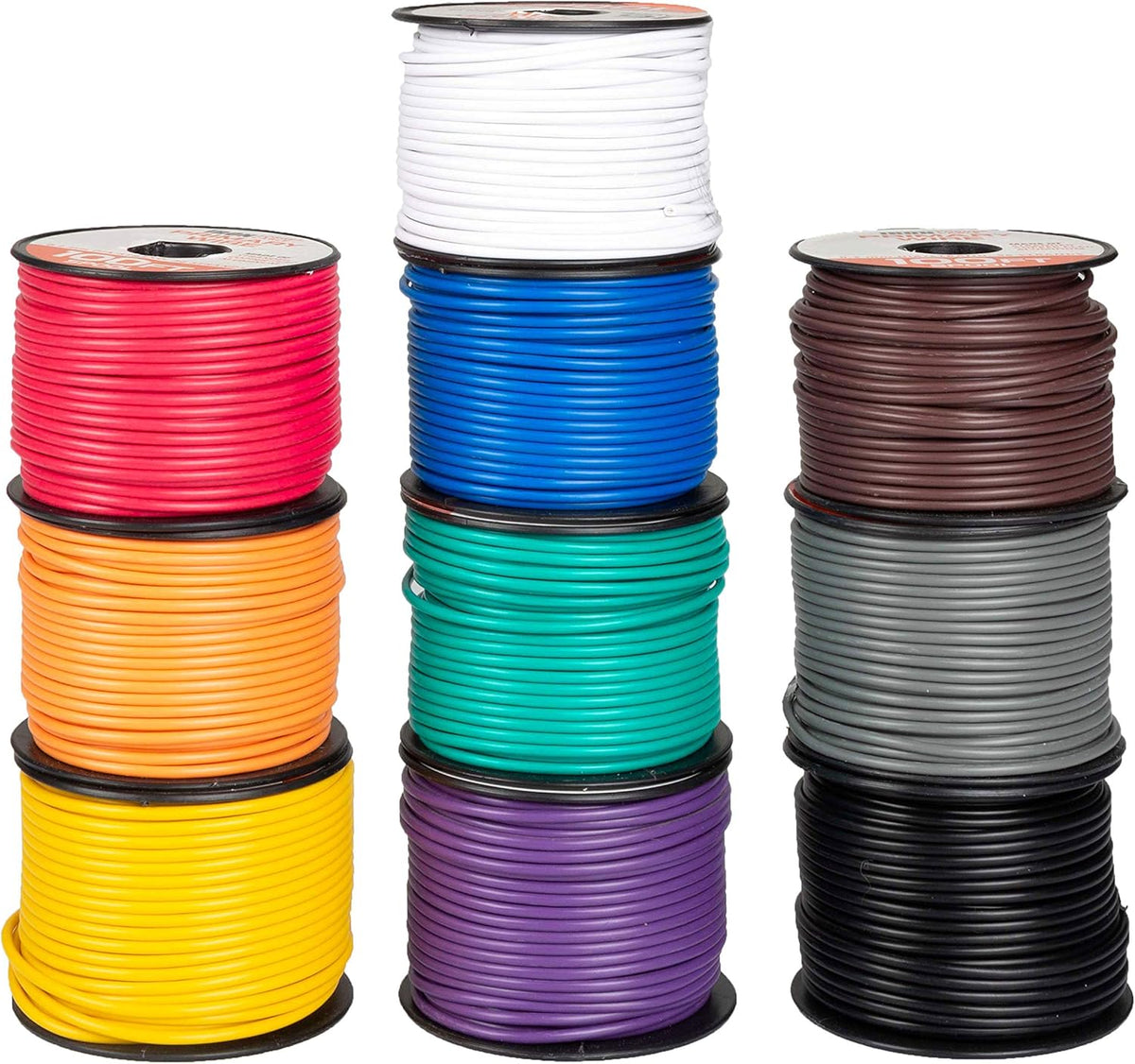 16 Gauge Copper Clad Aluminum Wire 100 Ft per Roll, 10 Roll Assortment Pack of 2 L396