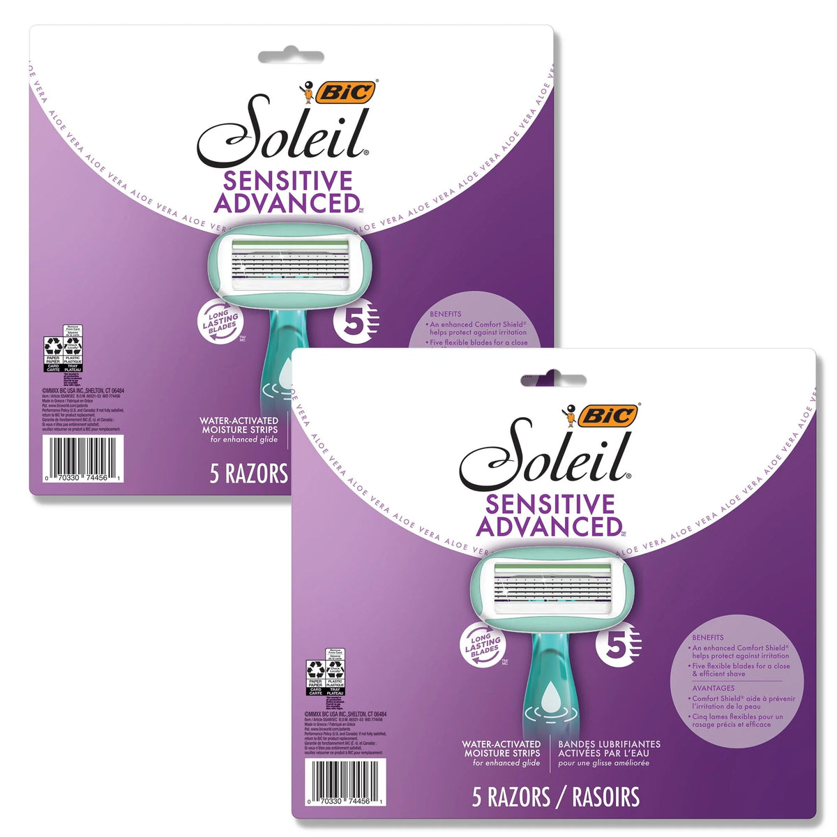 Women's Disposable Razors 5 Blades 2 Count V8111