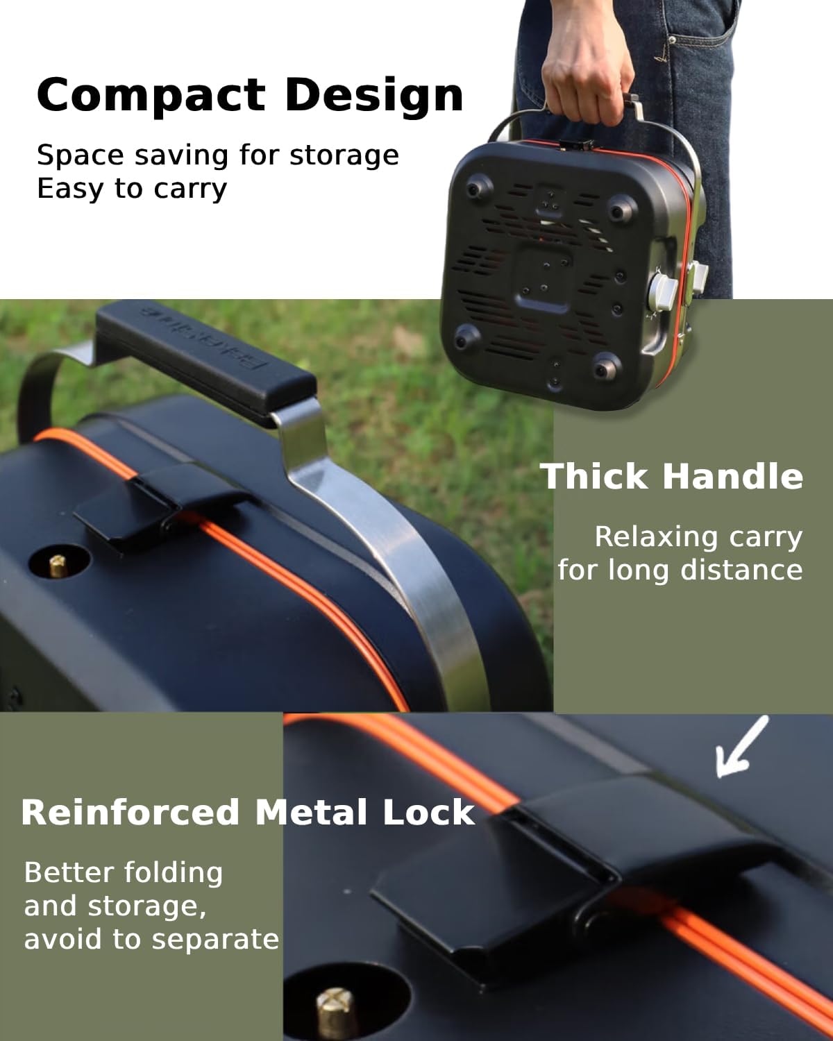 Propane Camping Stove 2 Adjustable Burners with 20,000 BTUs, Portable Folding Camp Stove with Carry Bag R236