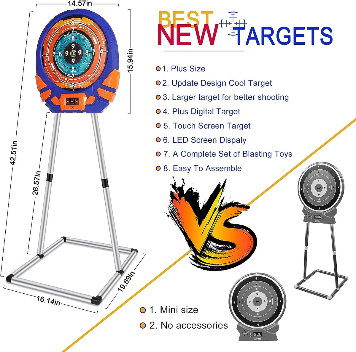 Electronic Scoring Shooting Target for Toy Guns and Foam Darts B207