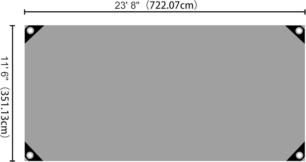 12x24ft Heavy Duty Poly Tarp Waterproof Tarpaulin Ground Sheet with Eyelets R99113
