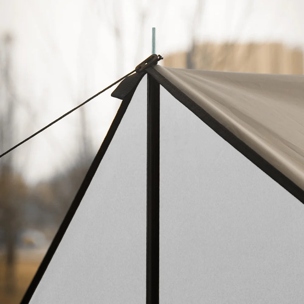 Waterproof Camping Tarp with Poles Q14687