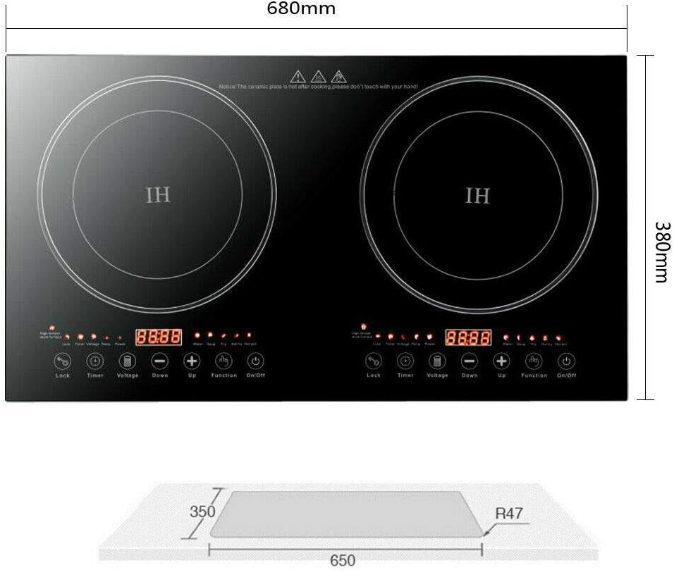 Dual Induction Cooktop 2400W Portable Electric Stove Burner Hot Plate R94030