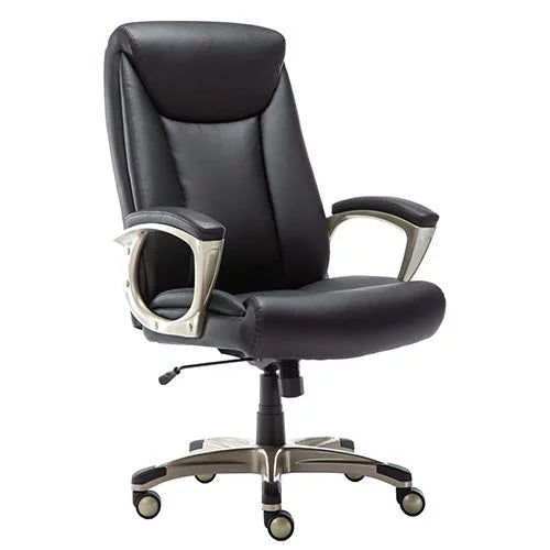 Black Bonded Leather Big & Tall Executive Office Chair M7852